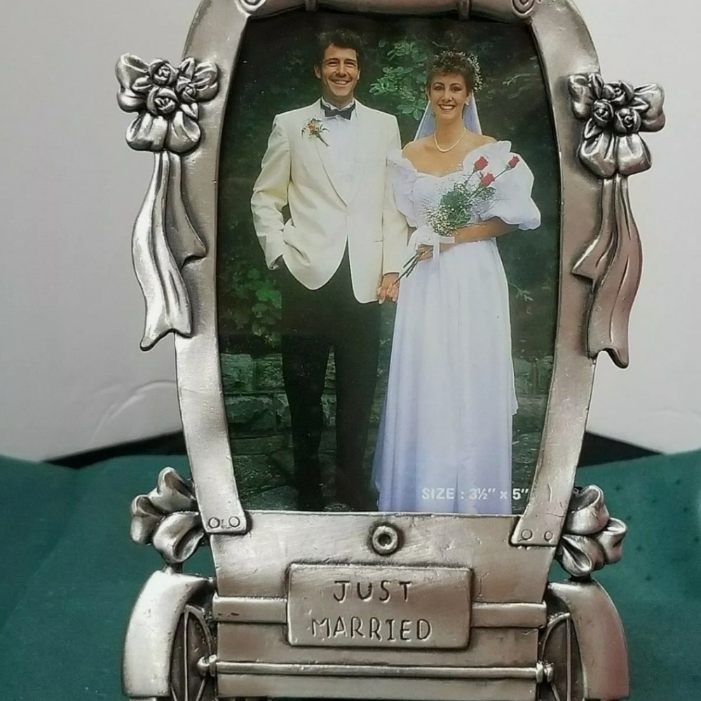 WAS $25! Pewter Picture Frame Just Married